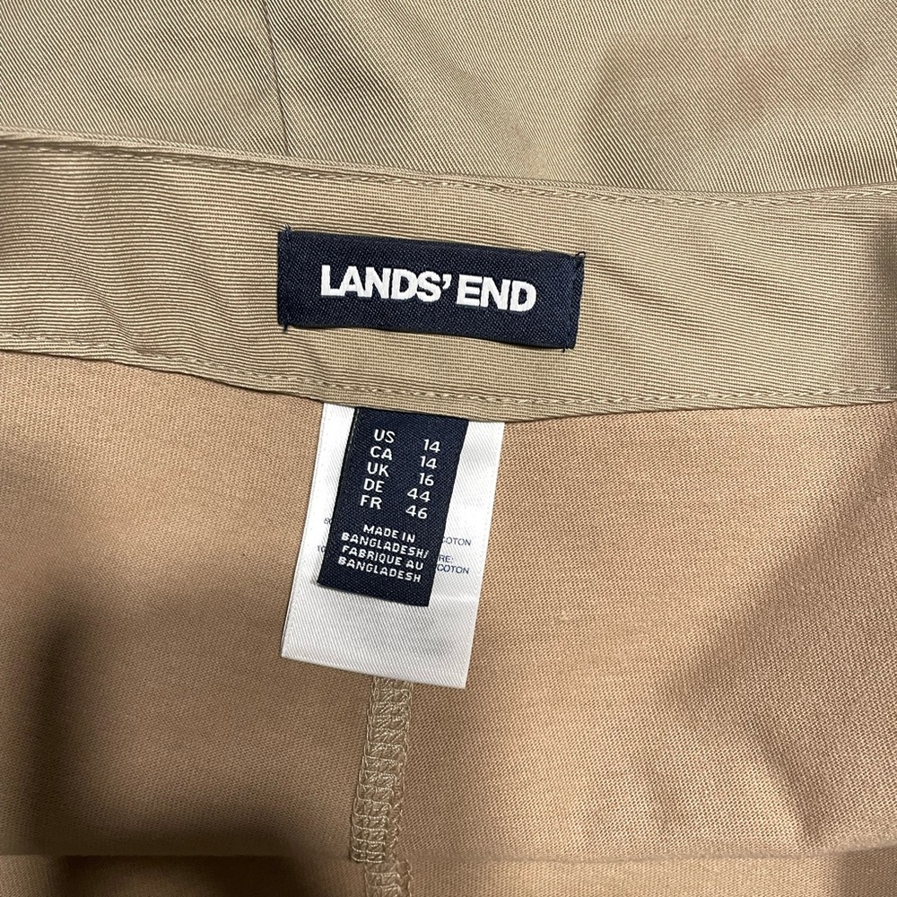Lands’ End Women’s 21-Inch Long Khaki Skort, Size 14 –‎ Comfortable & Versatile - Picture 8 of 9